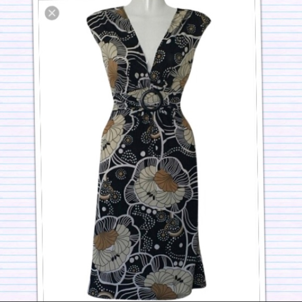 Black and Beige Dress Casual Small